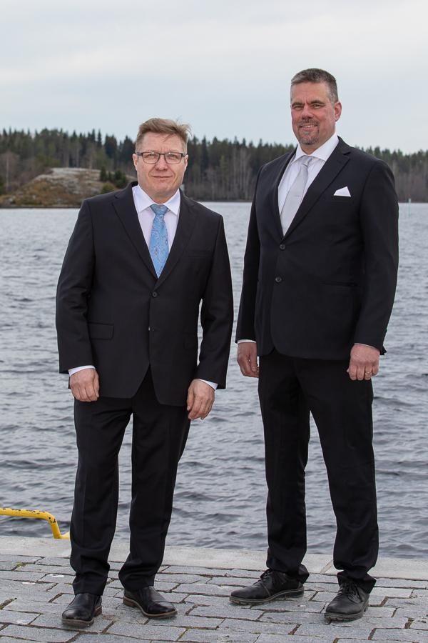 Professorit Markku Karjalainen ja Sami Pajunen saivat Etelä-Savon rahaston Rantasalmi-palkinnon vuonna 2022. Kuva: Sami Funke