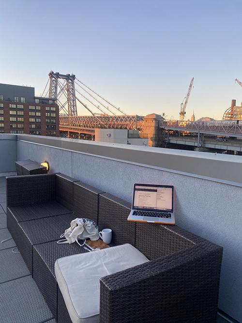 A rooftop view in New York City.
