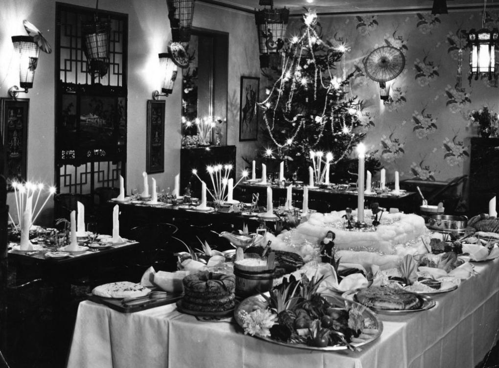 Hotelli Tornin joulupöytä vuonna 1956