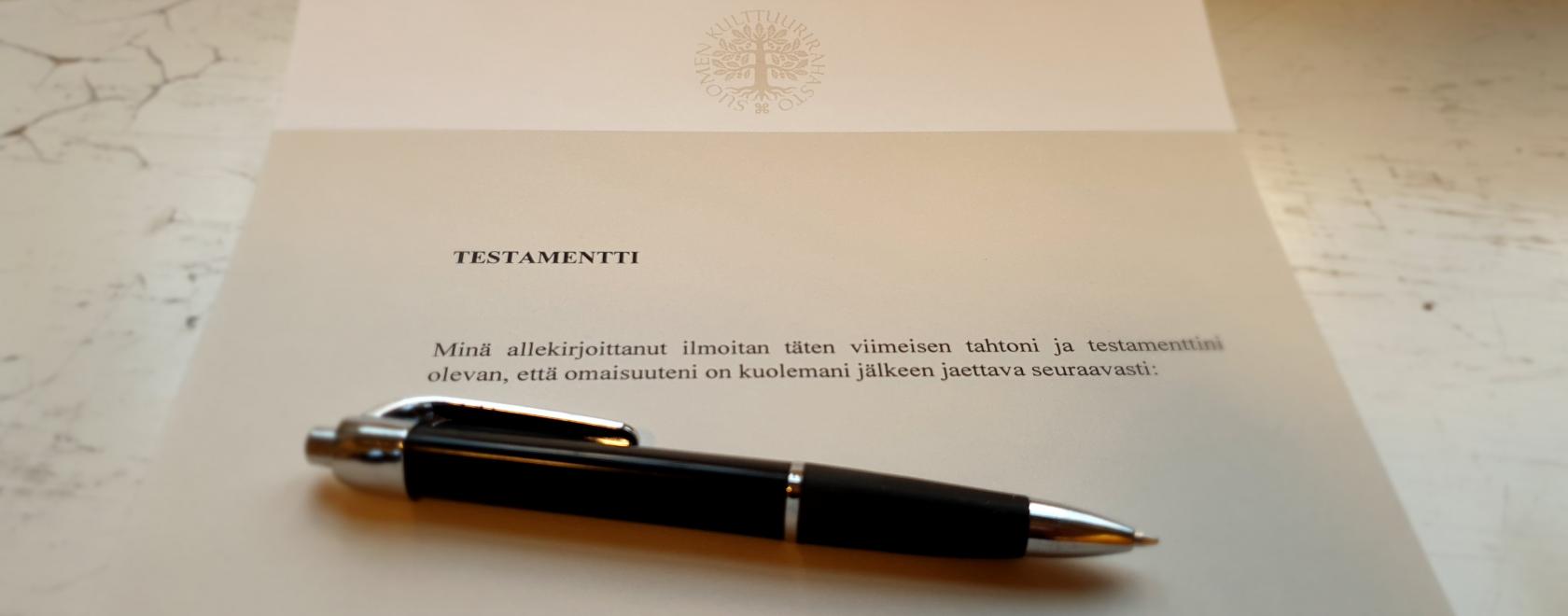Suomen Kulttuurirahaston omaisuus perustuu vapaaehtoisiin lahjoituksiin. Otamme edelleen vastaan testamentteja ja lahjoituksia.