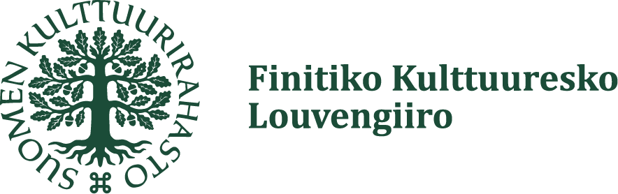 Romaninkielinen logo vihreällä värillä